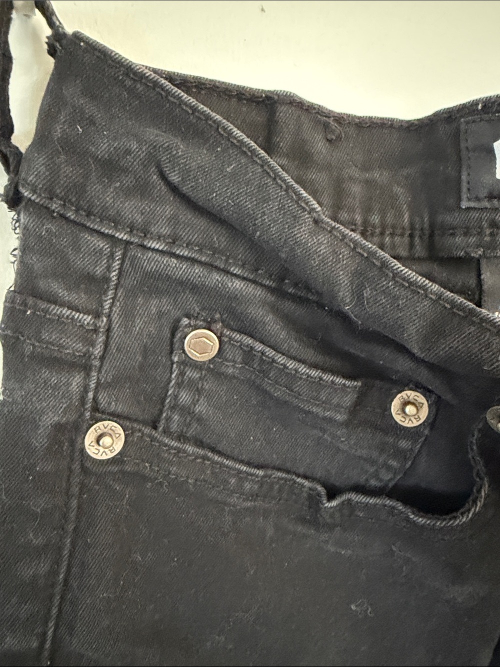 RVCA Black High-Rise Straight Taper Jeans size 29 - Picture 4 of 5